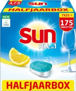 SUN® Sun All-In-1 Citroen Vaatwastabletten - 7 X 24 Tabletten - Voordeelverpakking -Sparkle home Winkel 1006x1200 3