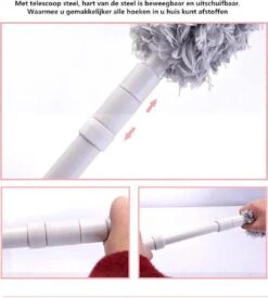 Plumeau/met Telescoopsteel/uitschuifbaar/microvezel Buigbare Borstelkop/9 X 126cm Max-lengte179cm -Sparkle home Winkel 1076x1200
