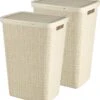 Curver Jute Wasmand Met Deksel 58L - 2 Stuks - Gebroken Wit -Sparkle home Winkel 1105x1200 3
