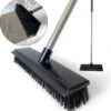 Schrobbezem Zwart Luiwagen Met Steel 120cm - Tuinbezem Straatbezem - Schoonmaak Schrobber Kunststof Harde Bezem - Schrobborstel En Schuurborstel -Sparkle home Winkel 1105x1200 4