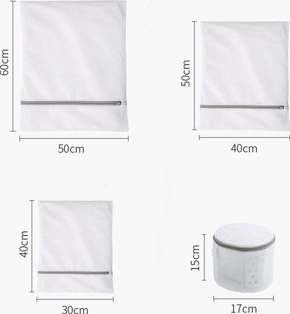 Merkloos Waszak 4 Delig - 1x Groot (50x60 Cm) - 1x Middel ( 40x50cm) - 1x Normaal (30x40cm) - 1x BH (17x15cm) 7 Merkloos Waszak 4 Delig - 1x Groot (50x60 Cm) - 1x Middel ( 40x50cm) - 1x Normaal (30x40cm) - 1x BH (17x15cm) - Afbeelding 5