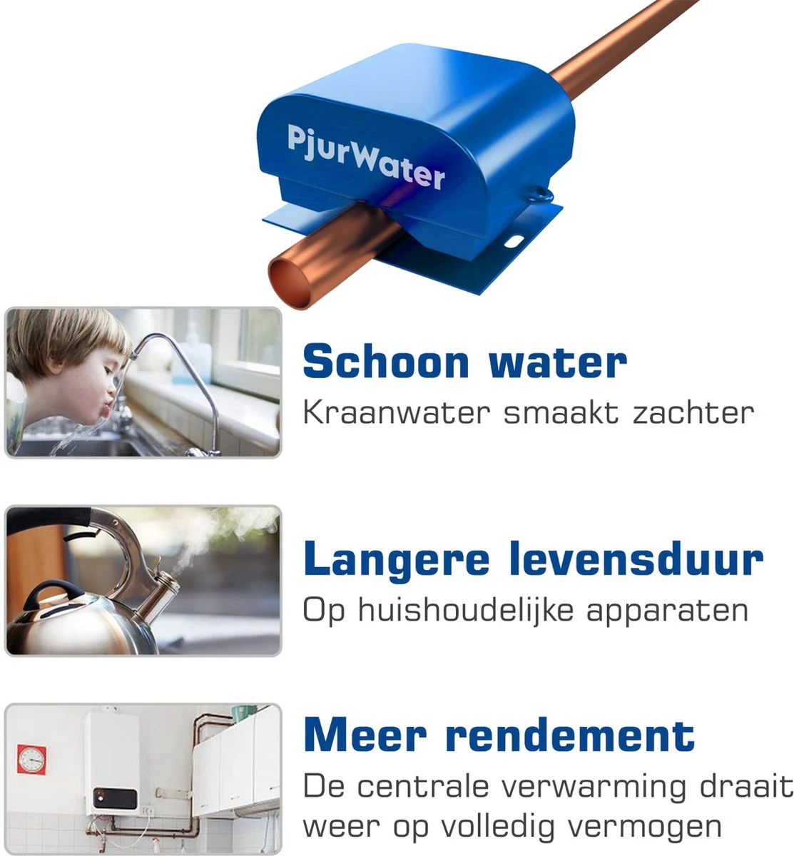 PjurWater Professionele Waterontharder Magnetisch Waterverzachter Magneet Waterontkalker Water Filter 6 PjurWater Professionele Waterontharder Magnetisch Waterverzachter Magneet Waterontkalker Water Filter - Afbeelding 4