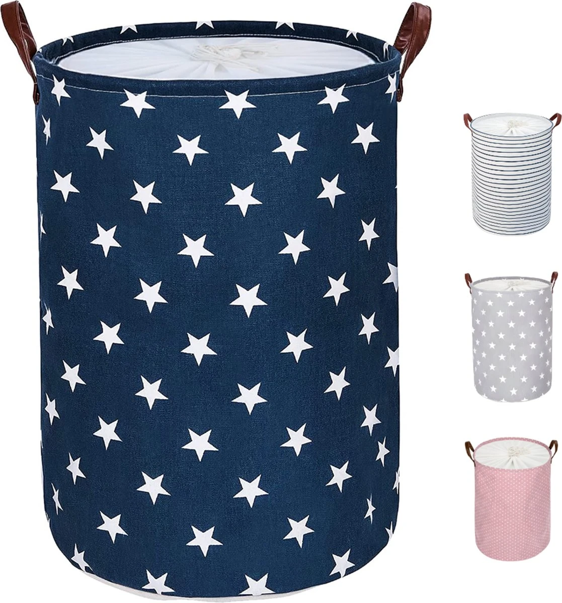 MAESON Wasmand Met Deksel - Opvouwbaar - Waterdicht - 72 L - Opbergmand Kinderkamer - Blauw 3 MAESON Wasmand Met Deksel - Opvouwbaar - Waterdicht - 72 L - Opbergmand Kinderkamer - Blauw