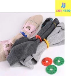 Sokhero - Sokken Waszak Cadeau - Wassen Sok Organiser - Wasmachine Sock Clips Wasnet - Ideale Praktische Knijpers Waslijn - Drogen Huishouden Wasknijpers - (15 Stuks 5 Kleuren Voor Sokken) -Sparkle home Winkel 1123x1200