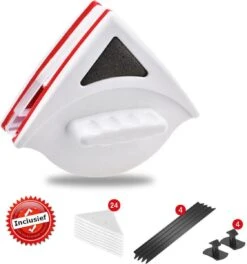 Merkloos Magnetische Raamwisser - Ruitenreiniger - Inclusief 24 Sponsjes + 4 Wissers + 4 Buttons -Sparkle home Winkel 1124x1200 1
