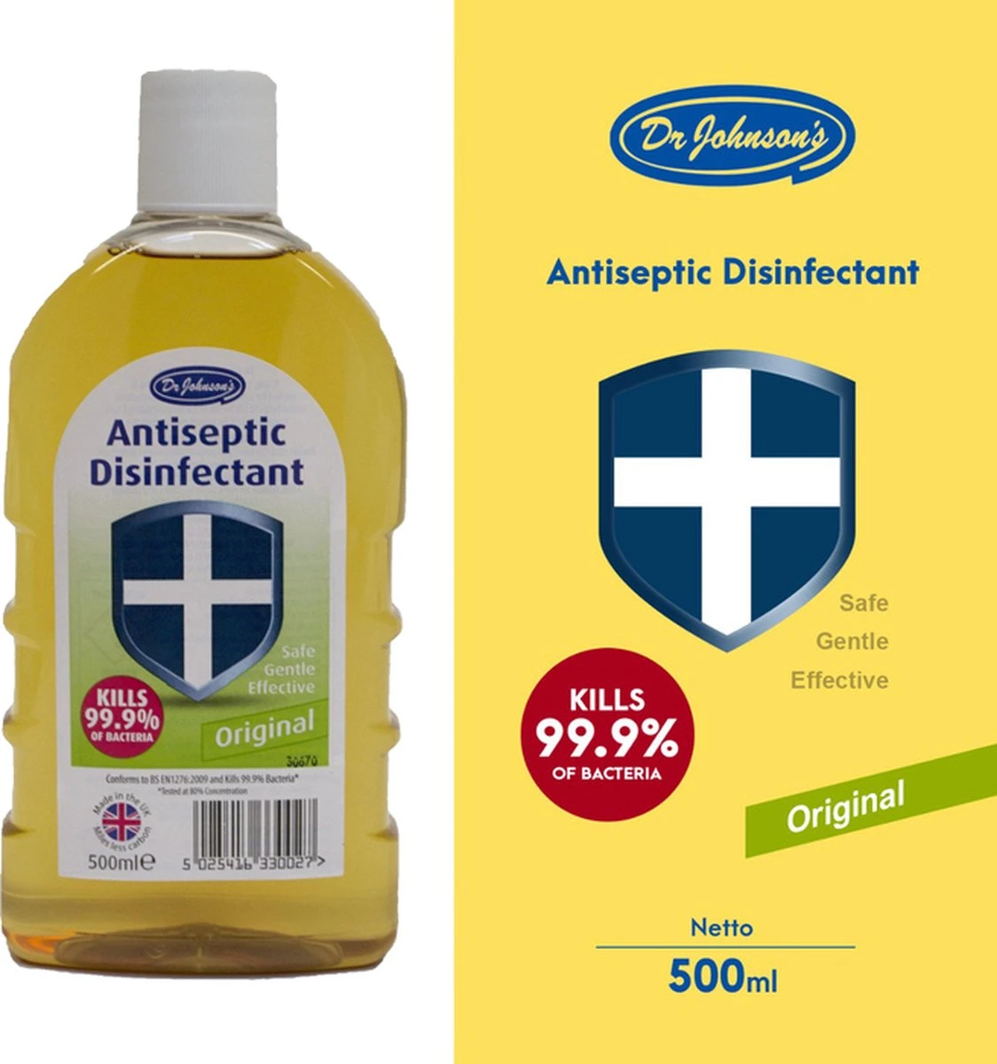 Dr Johnsons Ontsmettingsmiddel - 6 X 500ml Voordeelverpakking - Dettol Antiseptic Alternatief 5 Dr Johnsons Ontsmettingsmiddel - 6 X 500ml Voordeelverpakking - Dettol Antiseptic Alternatief - Afbeelding 3