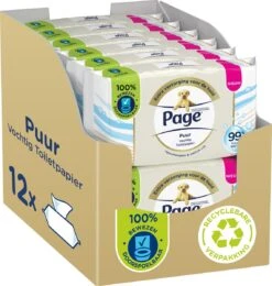 Page Puur Vochtig Toiletpapier - Extra Duurzaam Vochtig Wc Papier - 12 X 38 Stuks - Voordeelverpakking 25 Page Puur Vochtig Toiletpapier - Extra Duurzaam Vochtig Wc Papier - 12 X 38 Stuks - Voordeelverpakking -Sparkle home Winkel 1140x1200 4