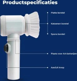 B-care Magic Brush - Elektrische Multifunctionele Schoonmaakborstel - 7 Opzetstukken - Wasborstel - Poetsmachine - Schrobborstel - Handborstel - Werkborstel - Schrobber - Boorborstel - Reinigingsborstel -Sparkle home Winkel 1140x1200 6