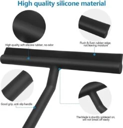 BOTC Douchewisser - Raamwisser - Silicone - 21cm X 16cm - Badkamer Accessoires -Zwart -Sparkle home Winkel 1147x1200 8