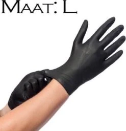 Merkloos Nitril Handschoenen ZWART L 100 Stuks -Sparkle home Winkel 1156x1200 4