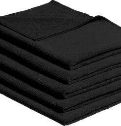 MAUS Microvezeldoekjes Professional - Antraciet Zwart - 10 Stuks - 40x40cm - Zonder Schoonmaakmiddel Effectief