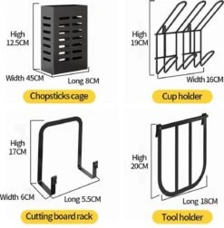 TammaT - Afdruiprek Met Lekbak 2 Laags – Inklapbaar - Afwasrek – Met 2 Lekbakken – Extra Accessories Voor Servies En Snijplanken - RVS - 38x35x26,5cm -Sparkle home Winkel 1174x1200 2