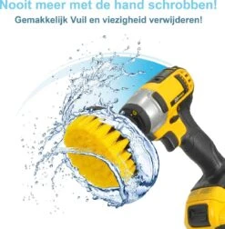 Kibani 9 Delige Borstelset Voor Boormachine - Wit, Rood, Geel - Voor Wielen, Tapijt, Bekleding, Beton En Steen | Schrobborstel – Boorborstel – Schuurborstel - Borstel Boormachine – Schoonmaakborstel – Reinigingsborstel – Tapijtreiniger - Borstelset -Sparkle home Winkel 1178x1200 9