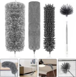 Livv Goods Telescopische Plumeau Set Met Telescoopsteel - 5 In 1 - Tot 250 Cm Uitschuifbaar - Duster - Stoffer -Sparkle home Winkel 1184x1200 1
