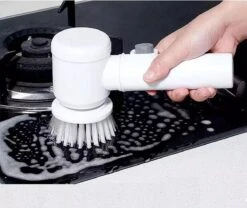 Apeiron Elektrische Schoonmaakborstel - Poetsmachine - Poliermachine - Schrobborstel - Handborstel - Werkborstel - Schrobber - Boorborstel - Wasborstel - Schoonmaakmiddelen - Reinigingsborstel - 3 Opzetstukken -Sparkle home Winkel 1200x1009 4