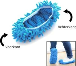 Merkloos Dweil Schoenen Vloermop (Blauw) - Vaatdoek - Keukendoek - Droogdoek - Microvezeldoek - Microvezel Doek - Microfiber Dweil - Multifunctioneel - Voor Vloer, Ramen En Auto | 1 Paar -Sparkle home Winkel 1200x1030 3