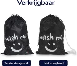 Wonair - Grote Waszak - Laundry Bag - Wash Me - 60x90cm - Zwart - Met Trekkoord -Sparkle home Winkel 1200x1031 1