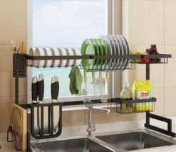 Sens Design Afwasrek Zwart - Afdruiprek - 82,5 Cm - RVS -Sparkle home Winkel 1200x1042