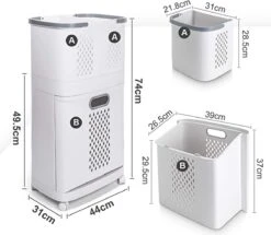 Wassorteerder – Wasmand Met 3 Vakken - Op Wieltjes - Valencia -Sparkle home Winkel 1200x1046 1