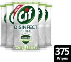 Cif Disinfect & Shine Wipes Doden 99,99% Van De Bacteriën Original Desinfecterende Schoonmaakdoekjes, Van 100% Biologisch Afbreekbaar Textiel 5 X 75 Doekjes 18 Cif Disinfect & Shine Wipes Doden 99,99% Van De Bacteriën Original Desinfecterende Schoonmaakdoekjes, Van 100% Biologisch Afbreekbaar Textiel 5 X 75 Doekjes -Sparkle home Winkel 1200x1050 1