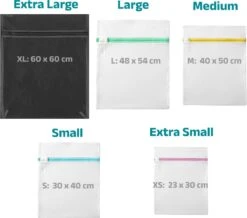 BOTC Waszakken - Wasnetten - Set Van 5 - Bescherm Je Wasgoed En Wasmachine - Transparant -Sparkle home Winkel 1200x1060 2