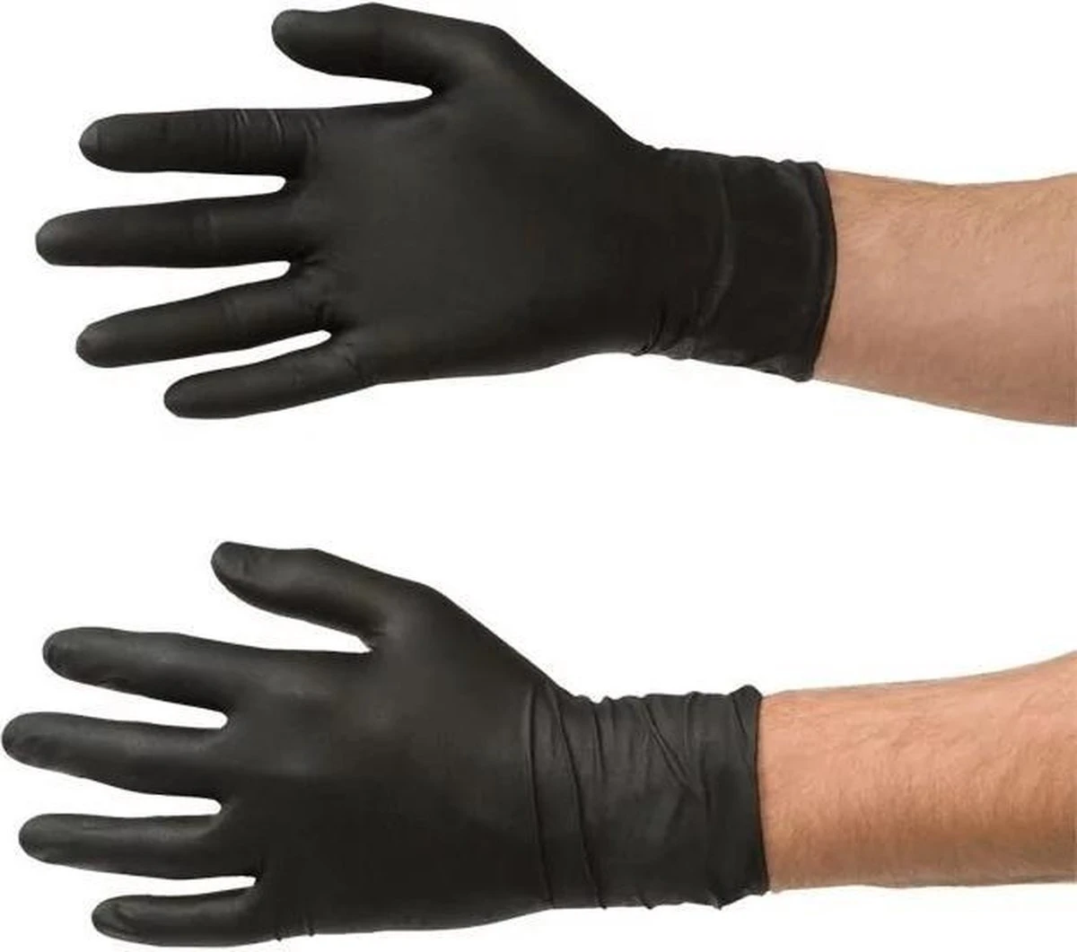 Handschoenen Wegwerp Nitril - Latex Vrij - Ongepoederd - Zwart - Maat XL - 100 Stuks 3 Handschoenen Wegwerp Nitril - Latex Vrij - Ongepoederd - Zwart - Maat XL - 100 Stuks