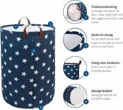 MAESON Wasmand Met Deksel - Opvouwbaar - Waterdicht - 72 L - Opbergmand Kinderkamer - Blauw 14 MAESON Wasmand Met Deksel - Opvouwbaar - Waterdicht - 72 L - Opbergmand Kinderkamer - Blauw -Sparkle home Winkel 1200x1072 4
