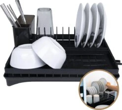 Baulk® - Afdruiprek - Afdruiprek Met Lekbak - Afwas - Droogrek Afwas - RVS - Bestekbak - Modern -Sparkle home Winkel 1200x1084 1