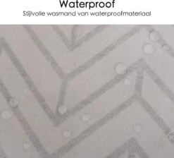 Merkloos Wasmand - Opbergzak - 60L - Waterproof - Zwart/wit -Sparkle home Winkel 1200x1086 3