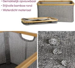 Gadgy Opvouwbare Wasmand - Heupwasmand 45 L - Opbergmand - Wasbox - Wasmanden - Grijs -Sparkle home Winkel 1200x1094 1