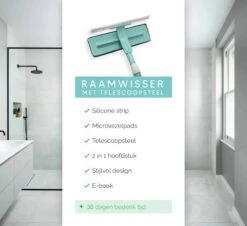 Johannes & Co Raamwisser Met Telescoopsteel 120cm Ruitenreiniger - Ramenwasser - Ramenwisser -Sparkle home Winkel 1200x1097 11