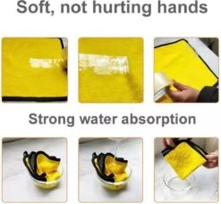 Microvezel Auto Droogdoek - 30cm X 40cm - Poetsdoek - Auto Poetsdoek - Schoonmaak Accesoires - Auto Handdoek - Droogdoek - Geel/Grijs - Watermagneet. -Sparkle home Winkel 1200x1106 4