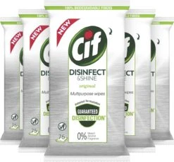 Cif Disinfect & Shine Wipes Doden 99,99% Van De Bacteriën Original Desinfecterende Schoonmaakdoekjes, Van 100% Biologisch Afbreekbaar Textiel 5 X 75 Doekjes 16 Cif Disinfect & Shine Wipes Doden 99,99% Van De Bacteriën Original Desinfecterende Schoonmaakdoekjes, Van 100% Biologisch Afbreekbaar Textiel 5 X 75 Doekjes -Sparkle home Winkel 1200x1111 2