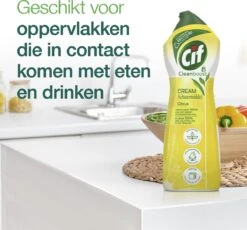 Cif CleanBoost Cream Citroen Schuurmiddel - 8 X 750 Ml - Voordeelverpakking -Sparkle home Winkel 1200x1118 1
