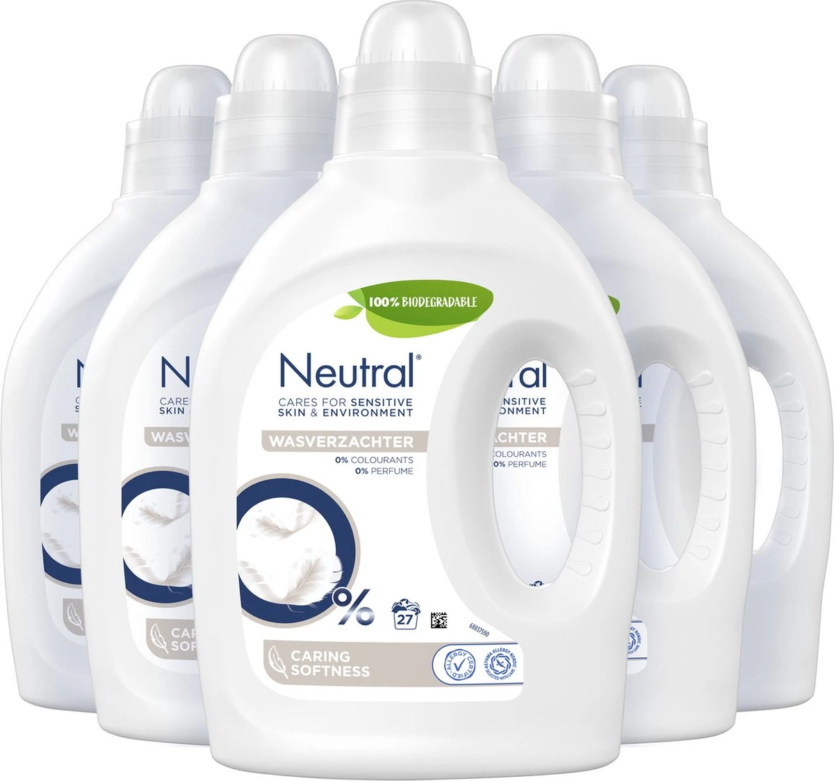 Neutral Parfumvrij Wasverzachter - 5 X 27 Wasbeurten - Voordeelverpakking 4 Neutral Parfumvrij Wasverzachter - 5 X 27 Wasbeurten - Voordeelverpakking - Afbeelding 2