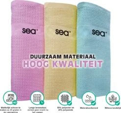 SEA Microvezeldoekjes | 2 SETS | Schoonmaakdoeken | Duurzaam | Microvezel Doek Auto | Reinigingsdoekjes | Microvezeldoeken | Schoonmaakdoekjes | Raamdoeken | 60x40cm | 2x3 Stuks -Sparkle home Winkel 1200x1124 6