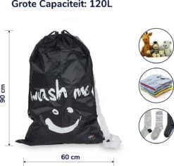 Wonair - Waszak Groot - 60x90cm - Zwart - Met Trekkoord En Draagband 17 Wonair - Waszak Groot - 60x90cm - Zwart - Met Trekkoord En Draagband -Sparkle home Winkel 1200x1147 2