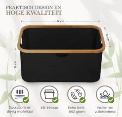 MIRI Opvouwbare Wasmand – Heupwasmand – Zwart – Wasmanden – Opbergmand – Wasbox – 45L – Bamboe – Laundry Basket 15 MIRI Opvouwbare Wasmand – Heupwasmand – Zwart – Wasmanden – Opbergmand – Wasbox – 45L – Bamboe – Laundry Basket -Sparkle home Winkel 1200x1150 7