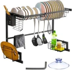 Afdruiprek Droger Zwart Voor Bestek Boven De Gootsteen 65 Cm X 29 Cm X 52 Cm 22 Afdruiprek Droger Zwart Voor Bestek Boven De Gootsteen 65 Cm X 29 Cm X 52 Cm -Sparkle home Winkel 1200x1154 4