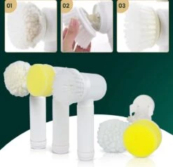 Apeiron Elektrische Schoonmaakborstel - Poetsmachine - Poliermachine - Schrobborstel - Handborstel - Werkborstel - Schrobber - Boorborstel - Wasborstel - Schoonmaakmiddelen - Reinigingsborstel - 3 Opzetstukken -Sparkle home Winkel 1200x1155 6