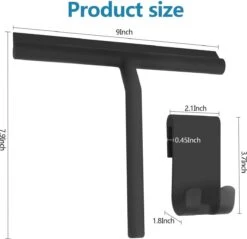 BOTC Douchewisser - Raamwisser - Silicone - 21cm X 16cm - Badkamer Accessoires -Zwart -Sparkle home Winkel 1200x1161 16