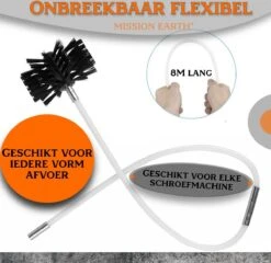 Schoorsteenveegset - 8 Meter - 2 Borstelkoppen - Professioneel - Schoorsteen Borstel - Veegkit - Haardset Voor Houtkachel - Flexibel - Schoorsteenveger - Pelletkachel Accessoires - Schoorsteen Reiniger - Geschikt Voor Boormachines -Sparkle home Winkel 1200x1167 3