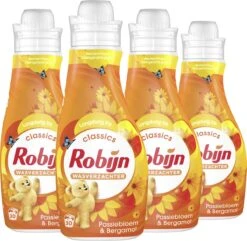 Robijn Classics Passiebloem & Bergamot Wasverzachter - 4 X 30 Wasbeurten - Voordeelverpakking 13 Robijn Classics Passiebloem & Bergamot Wasverzachter - 4 X 30 Wasbeurten - Voordeelverpakking -Sparkle home Winkel 1200x1169