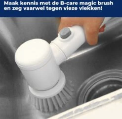 B-care Magic Brush - Elektrische Multifunctionele Schoonmaakborstel - 7 Opzetstukken - Wasborstel - Poetsmachine - Schrobborstel - Handborstel - Werkborstel - Schrobber - Boorborstel - Reinigingsborstel -Sparkle home Winkel 1200x1170 7