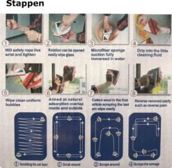 Merkloos Magnetische Raamwisser - Ruitenreiniger - Inclusief 24 Sponsjes + 4 Wissers + 4 Buttons -Sparkle home Winkel 1200x1173 11