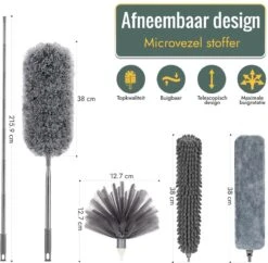 Livv Goods Telescopische Plumeau Set Met Telescoopsteel - 5 In 1 - Tot 250 Cm Uitschuifbaar - Duster - Stoffer -Sparkle home Winkel 1200x1174 5