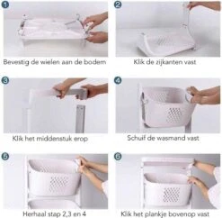 Sens Design Wassorteerder – Wasmand Met 3 Vakken - Op Wieltjes -Sparkle home Winkel 1200x1175 6