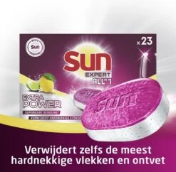 SUN® Sun All-In-1 Extra Power Lemon Vaatwastabletten - 6 X 23 Tabletten - Voordeelverpakking -Sparkle home Winkel 1200x1176 2
