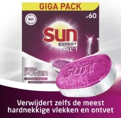 SUN® Sun Expert All-in 1 Vaatwastabletten - 60 Tabletten - Voordeelverpakking -Sparkle home Winkel 1200x1176 3