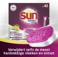 SUN® Sun Tabs Extra Power Citroen - Vaatwastabletten - 6 X 42ST -Sparkle home Winkel 1200x1178 2